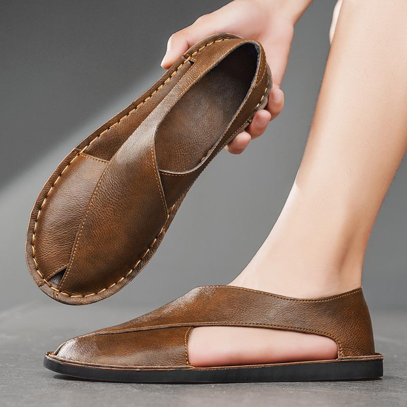 Sandalias de cuero auténtico Pelle Italiana