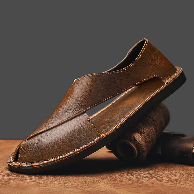 Sandalias de cuero auténtico Pelle Italiana