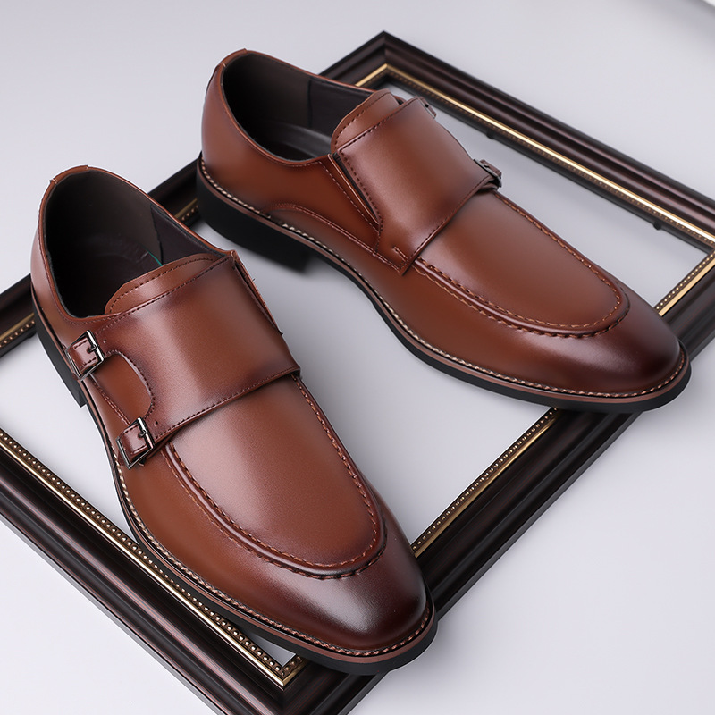 Carlo Leather Monk Strap Loafers