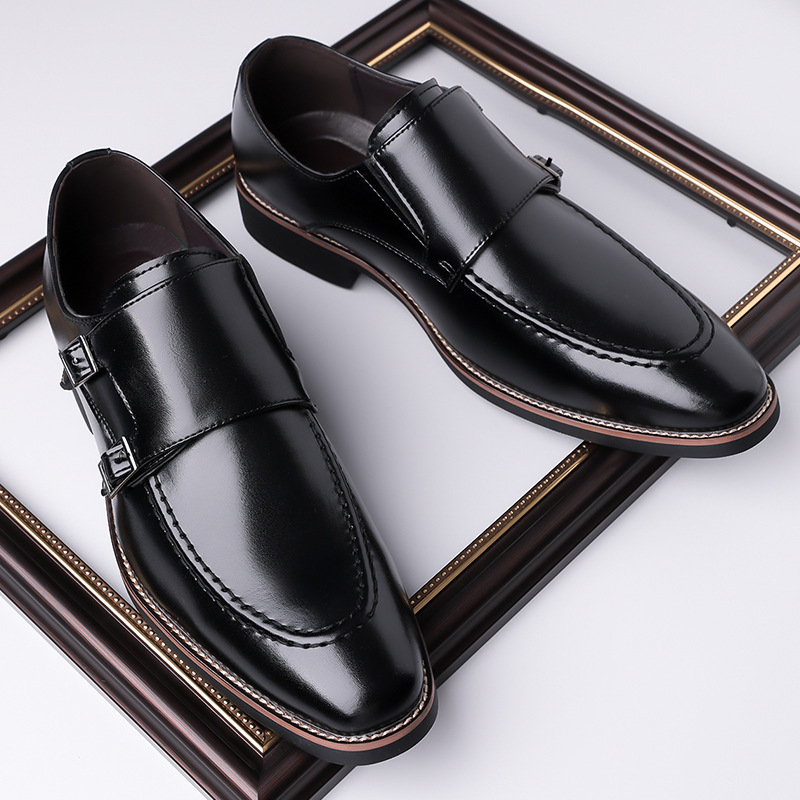 Carlo Leather Monk Strap Loafers