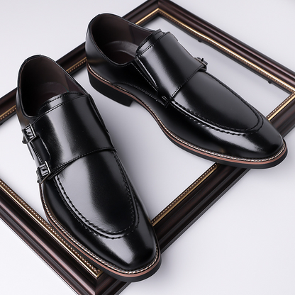 Carlo Leather Monk Strap Loafers