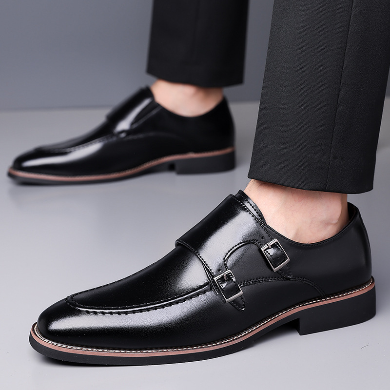 Carlo Leather Monk Strap Loafers