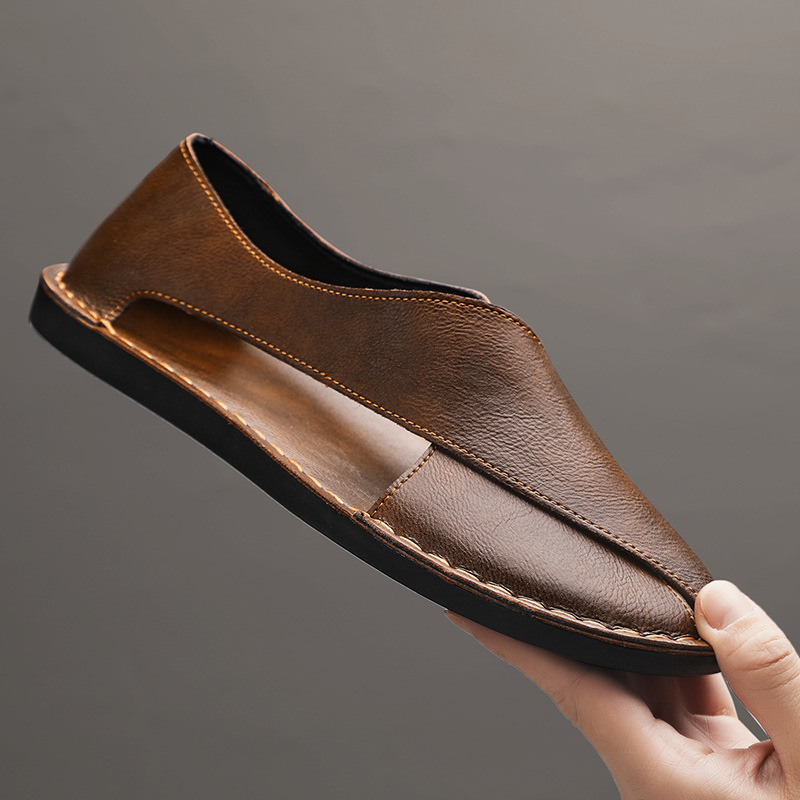 Sandalias de cuero auténtico Pelle Italiana
