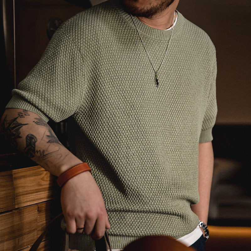 Camiseta oversize de punto tipo varsity
