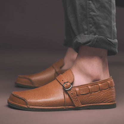 Ferrara Leather Buckle Loafers