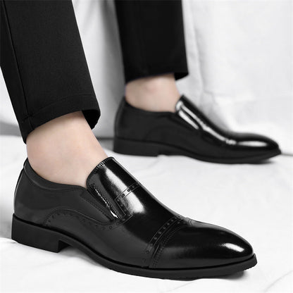 Matteo Leather Brogue Loafers