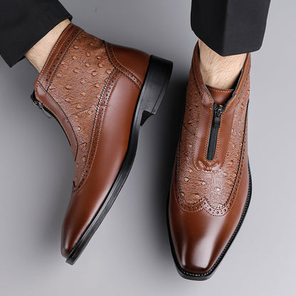 Botas de cuero de avestruz Belmont
