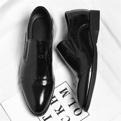 Matteo Leather Brogue Loafers