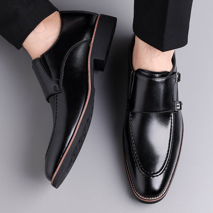 Carlo Leather Monk Strap Loafers