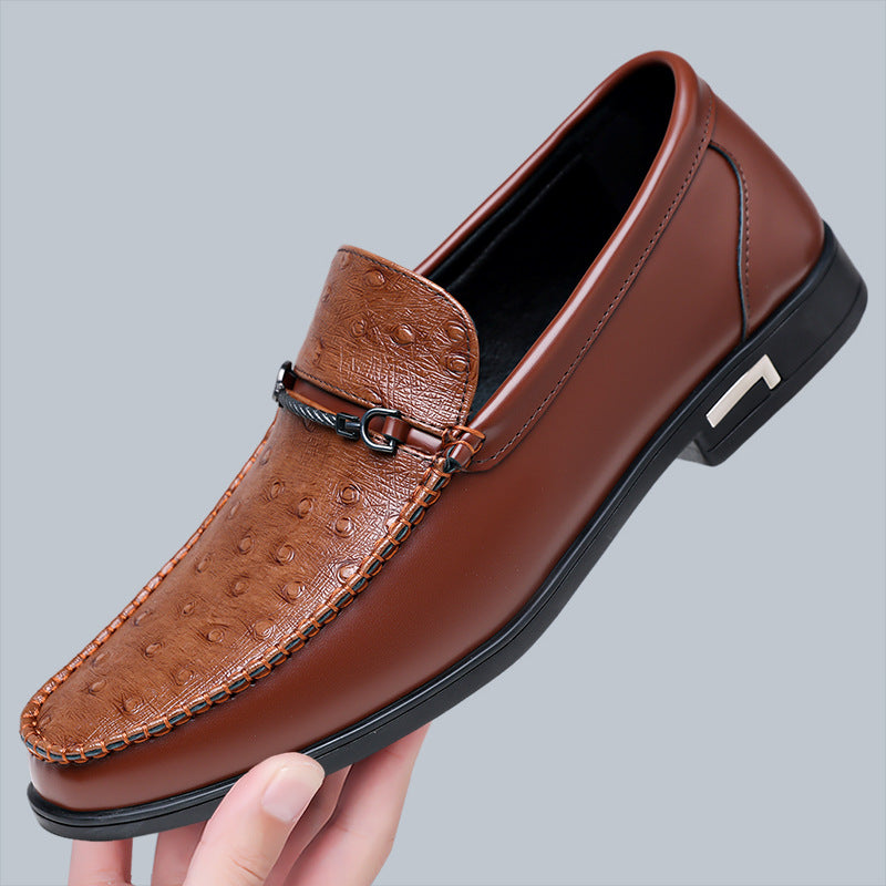 Cristiano Ostrich Leather Loafers