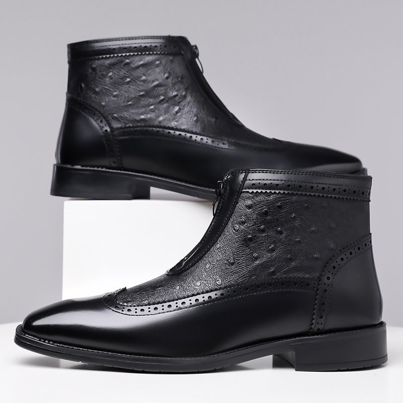 Botas de cuero de avestruz Belmont