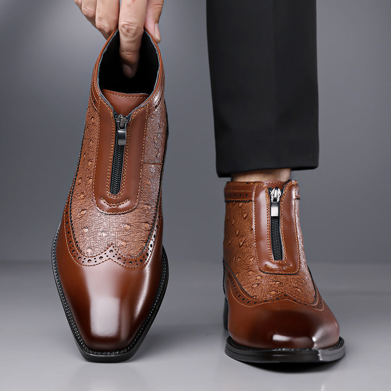 Botas de cuero de avestruz Belmont