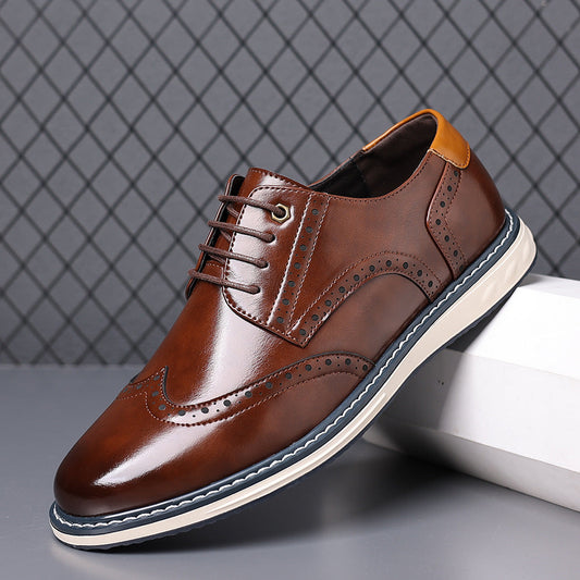 Zapatillas tipo brogue de piel Luca