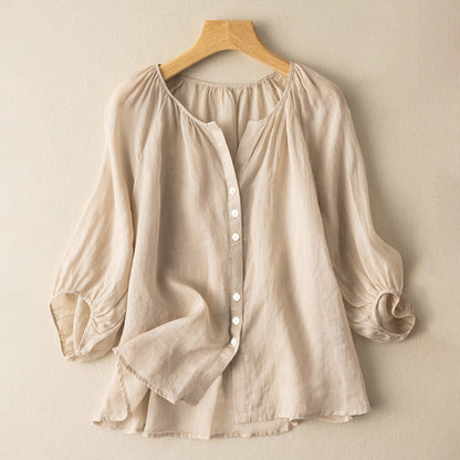 Camille Linen Blouse