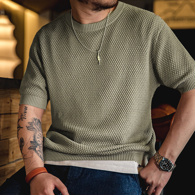 Camiseta oversize de punto tipo varsity