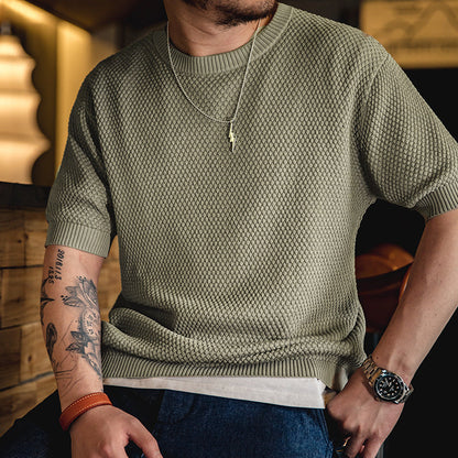 Camiseta oversize de punto tipo varsity