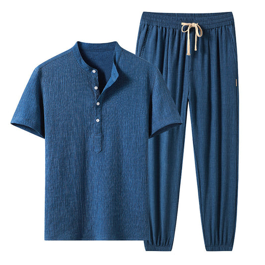 Conjunto de descanso de lino lavado a la piedra Weekend