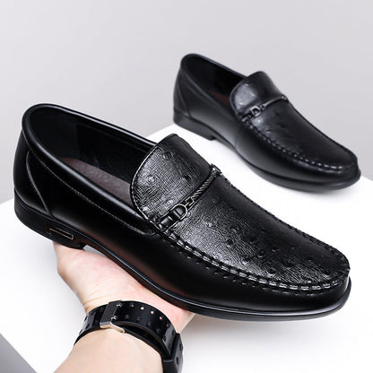 Cristiano Ostrich Leather Loafers