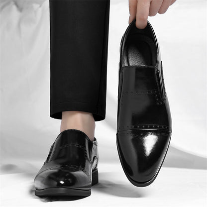 Matteo Leather Brogue Loafers