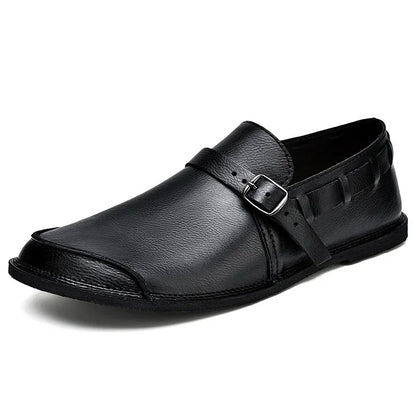 Ferrara Leather Buckle Loafers