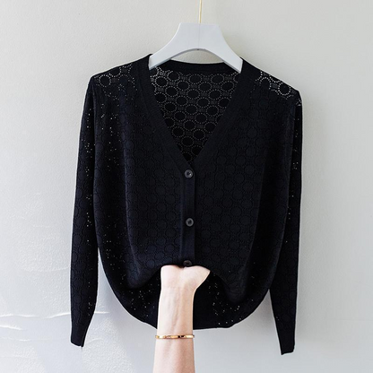 Serene Silk Knit Cardigan