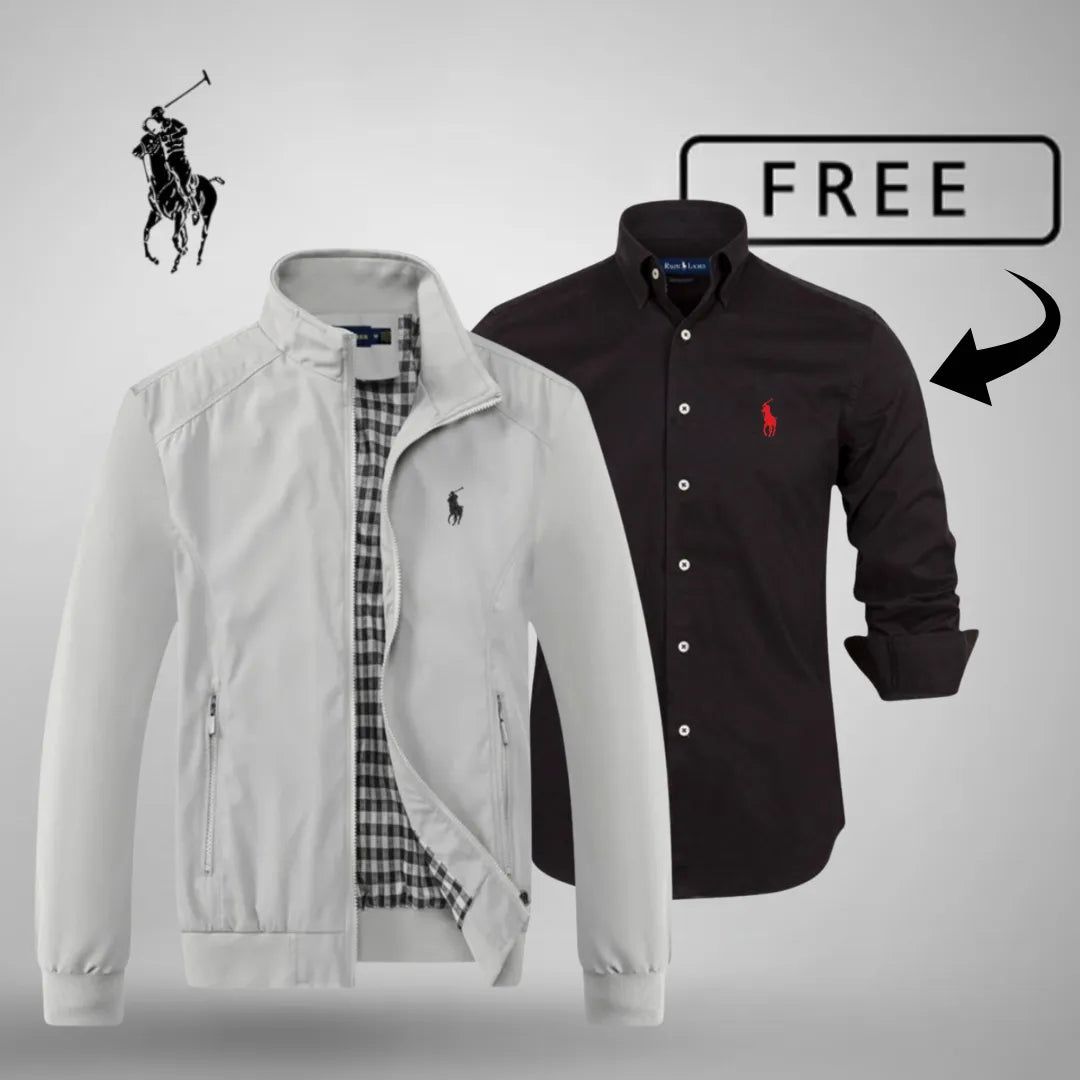 RL Casual Zip-Up Bomber Premium + FREE Jumper or Shirt (Your Choice)