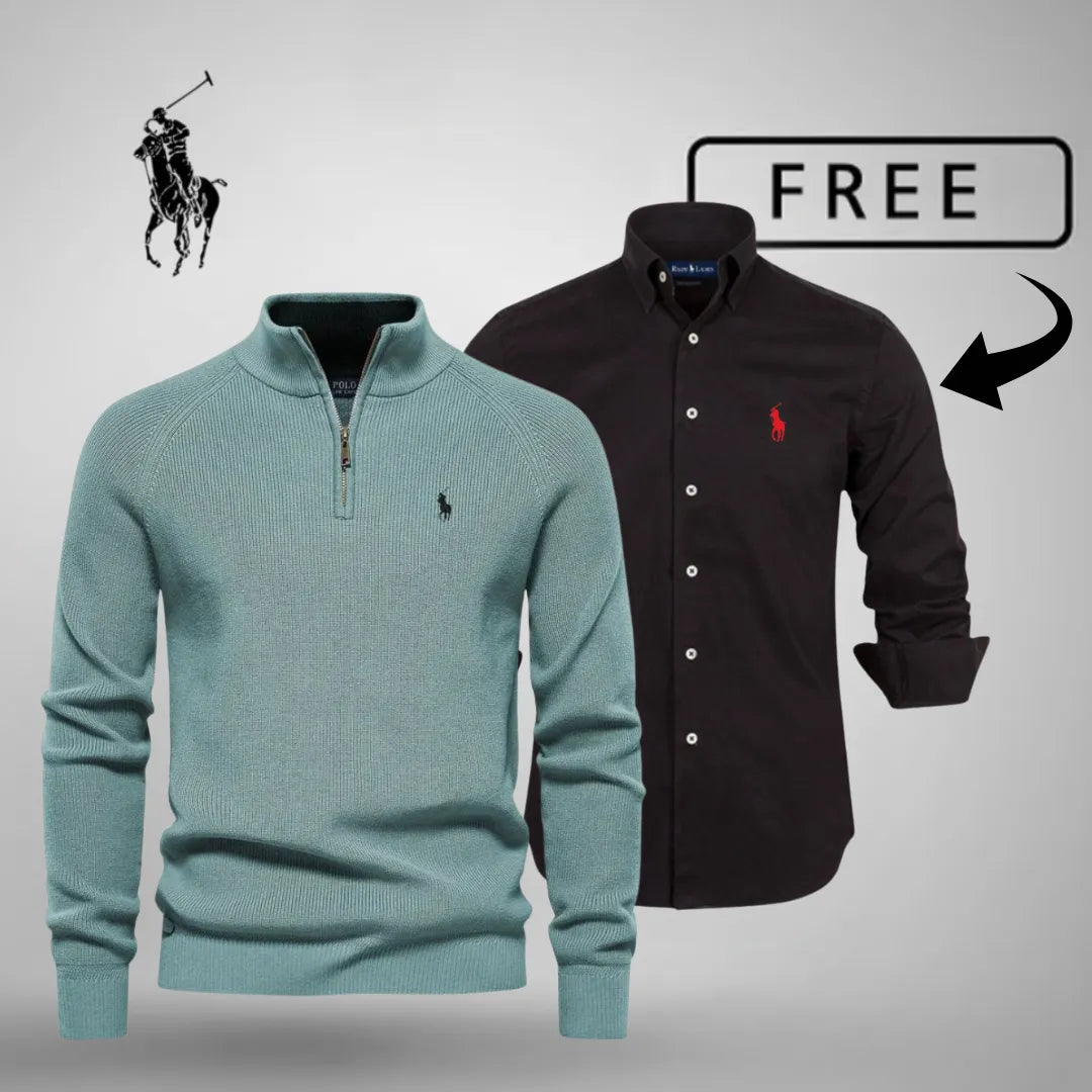 RL Style & Comfort Premium – Half-Zip Jumper + FREE Classic Shirt