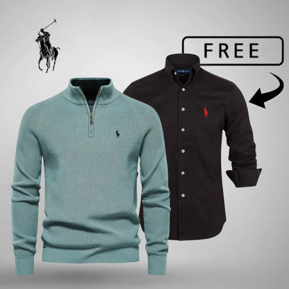 RL Style & Comfort Premium – Half-Zip Jumper + FREE Classic Shirt
