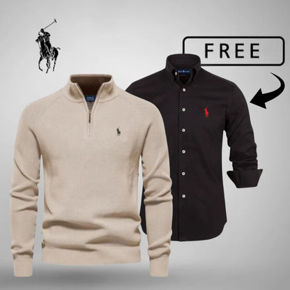 RL Style & Comfort Premium – Half-Zip Jumper + FREE Classic Shirt