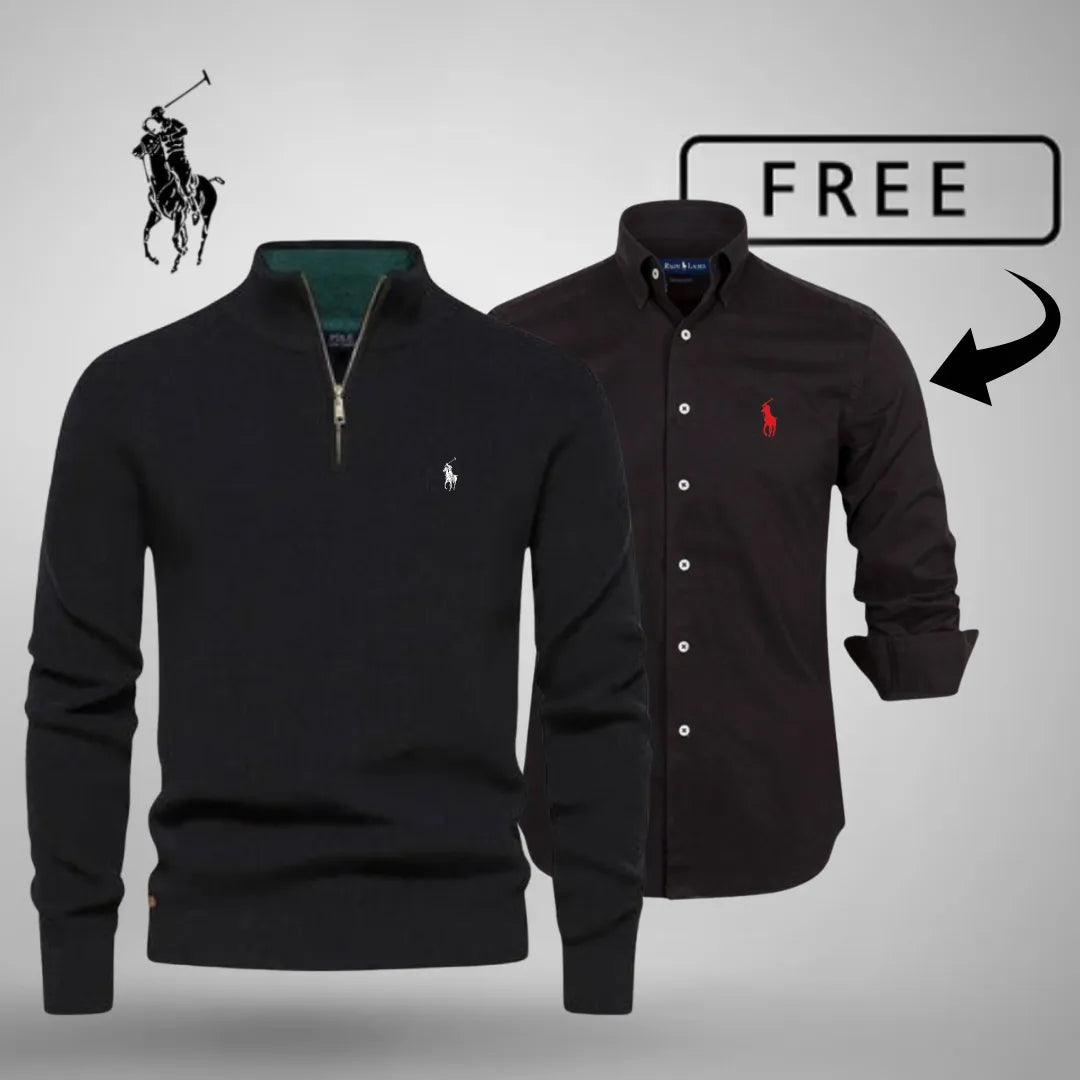 RL Style & Comfort Premium – Half-Zip Jumper + FREE Classic Shirt