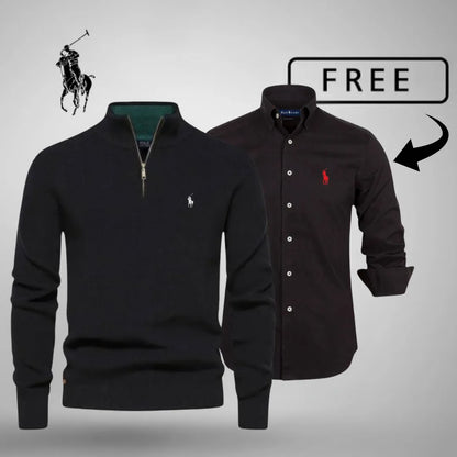 RL Style & Comfort Premium – Half-Zip Jumper + FREE Classic Shirt