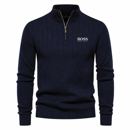 Men's ™ PREMIUM RIBBED QUARTER-ZIP SWEATER