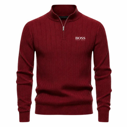 Men's ™ PREMIUM RIBBED QUARTER-ZIP SWEATER