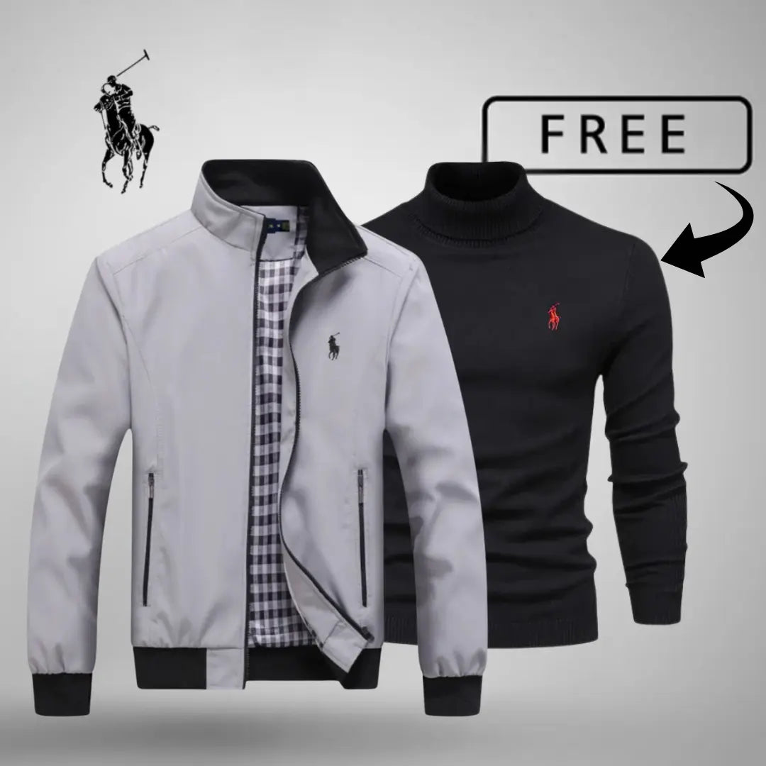 RL Casual Zip-Up Bomber Premium + FREE Jumper or Shirt (Your Choice)