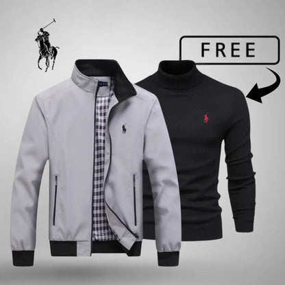 RL Casual Zip-Up Bomber Premium + FREE Jumper or Shirt (Your Choice)