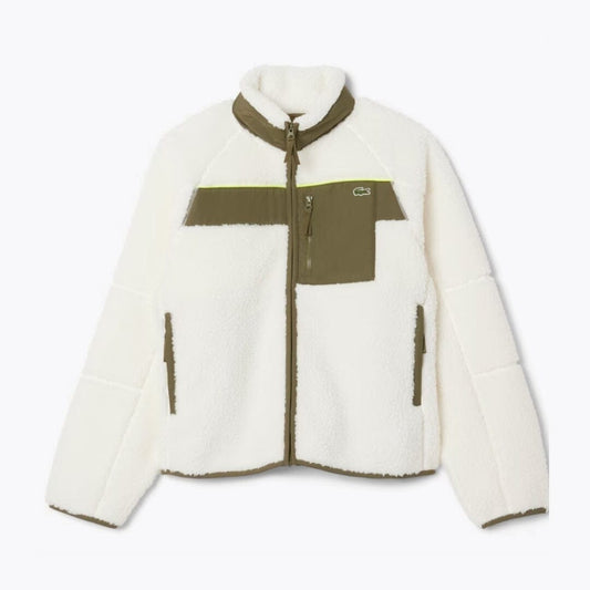 Chaqueta de forro polar sherpa con bloques de color LC