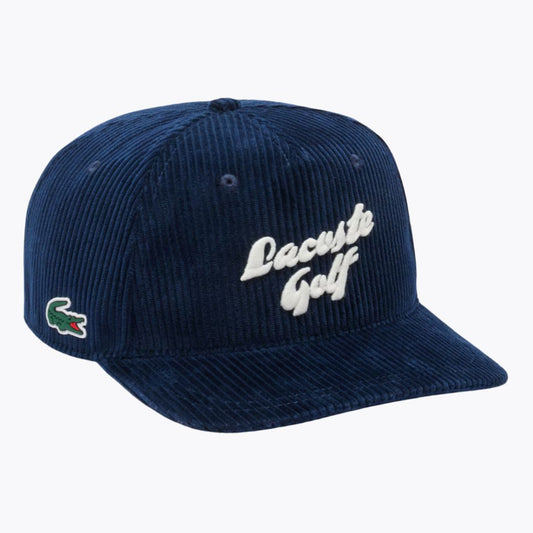 Gorra de golf de pana bordada LC