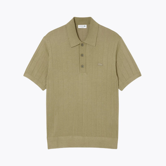 Suéter de punto acanalado con cuello tipo polo LC Fluid