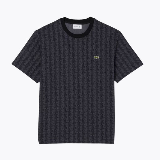 Camiseta de punto con monograma LC