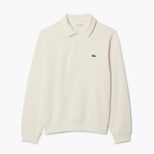 Sudadera de algodón acanalado con cuello polo LC