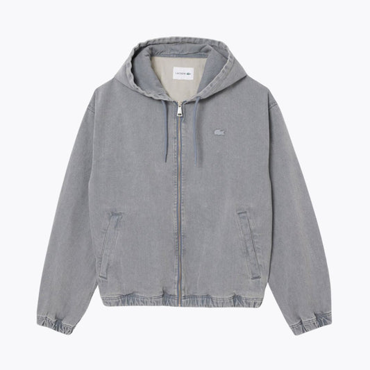 Chaqueta vaquera con capucha efecto lavado LC