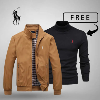 RL Casual Zip-Up Bomber Premium + FREE Jumper or Shirt (Your Choice)