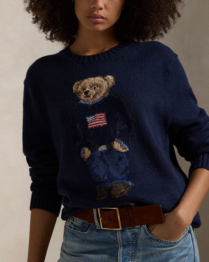 RL Polo Bear Cotton-Linen Sweater