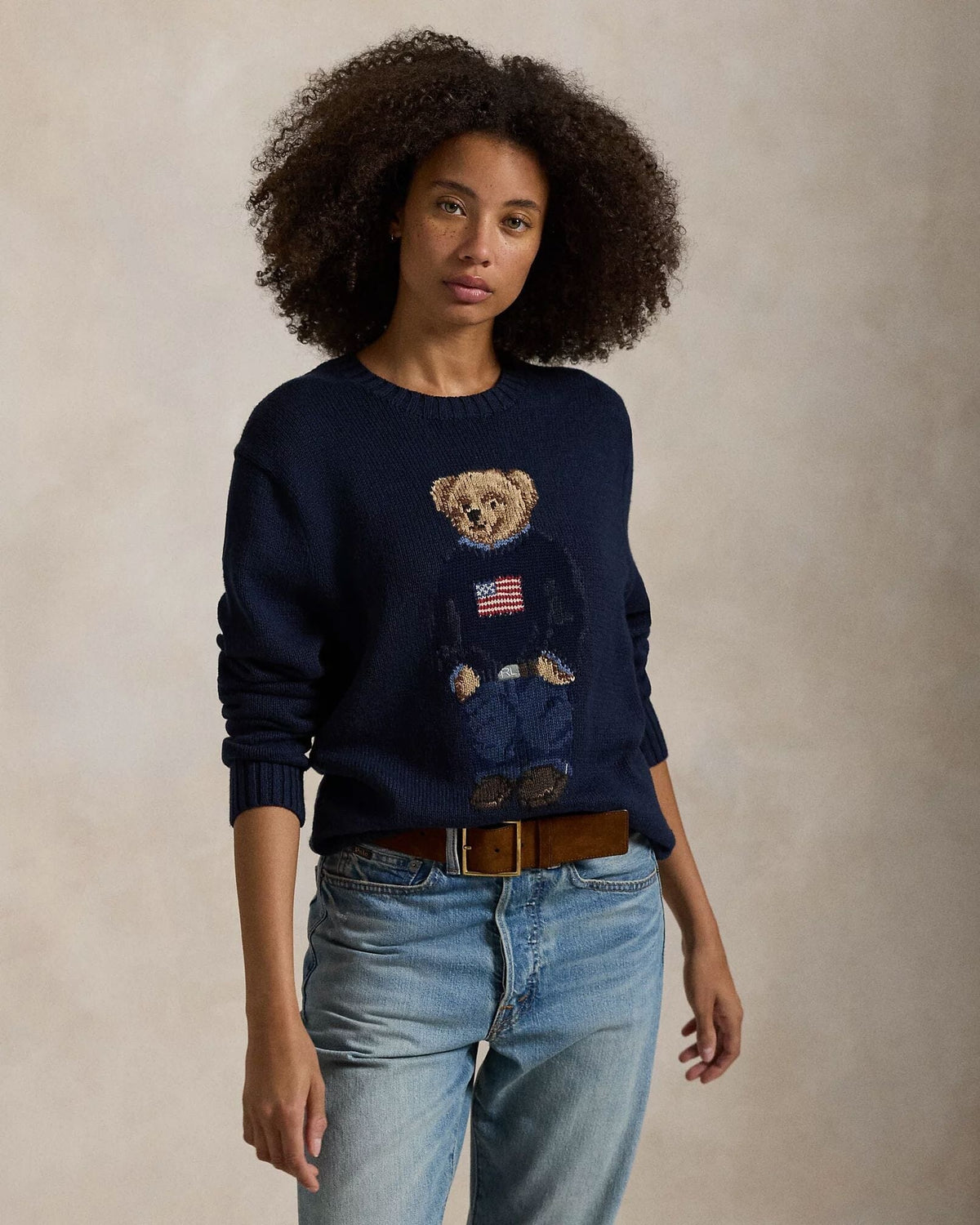 RL Polo Bear Cotton-Linen Sweater