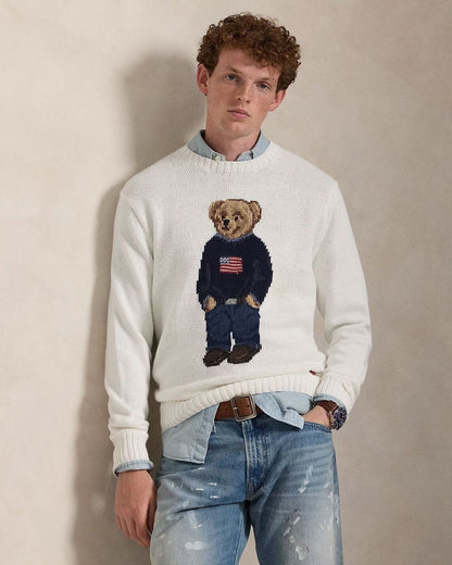 RL Polo Bear Cotton-Linen Sweater