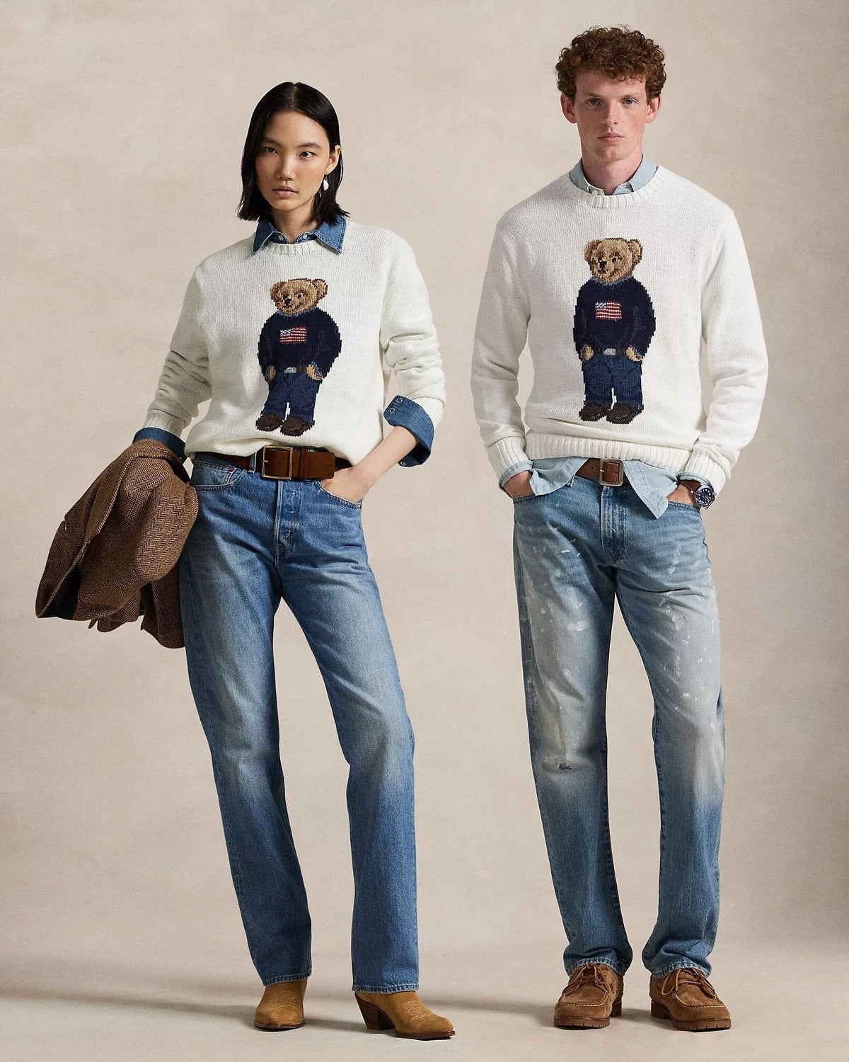 RL Polo Bear Cotton-Linen Sweater