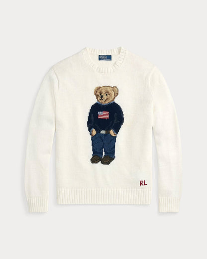RL Polo Bear Cotton-Linen Sweater