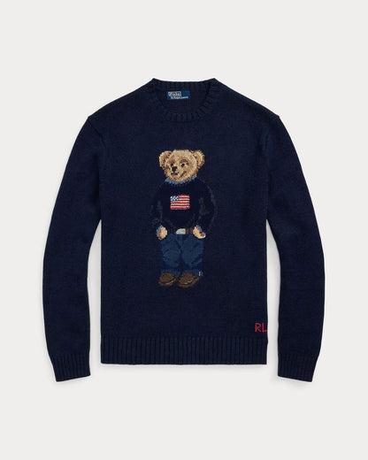 RL Polo Bear Cotton-Linen Sweater