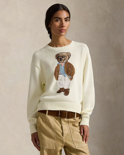 RL Polo Bear Cotton Crewneck Sweater