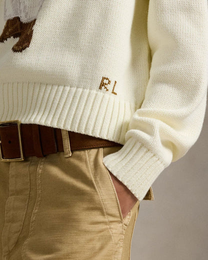 RL Polo Bear Cotton Crewneck Sweater